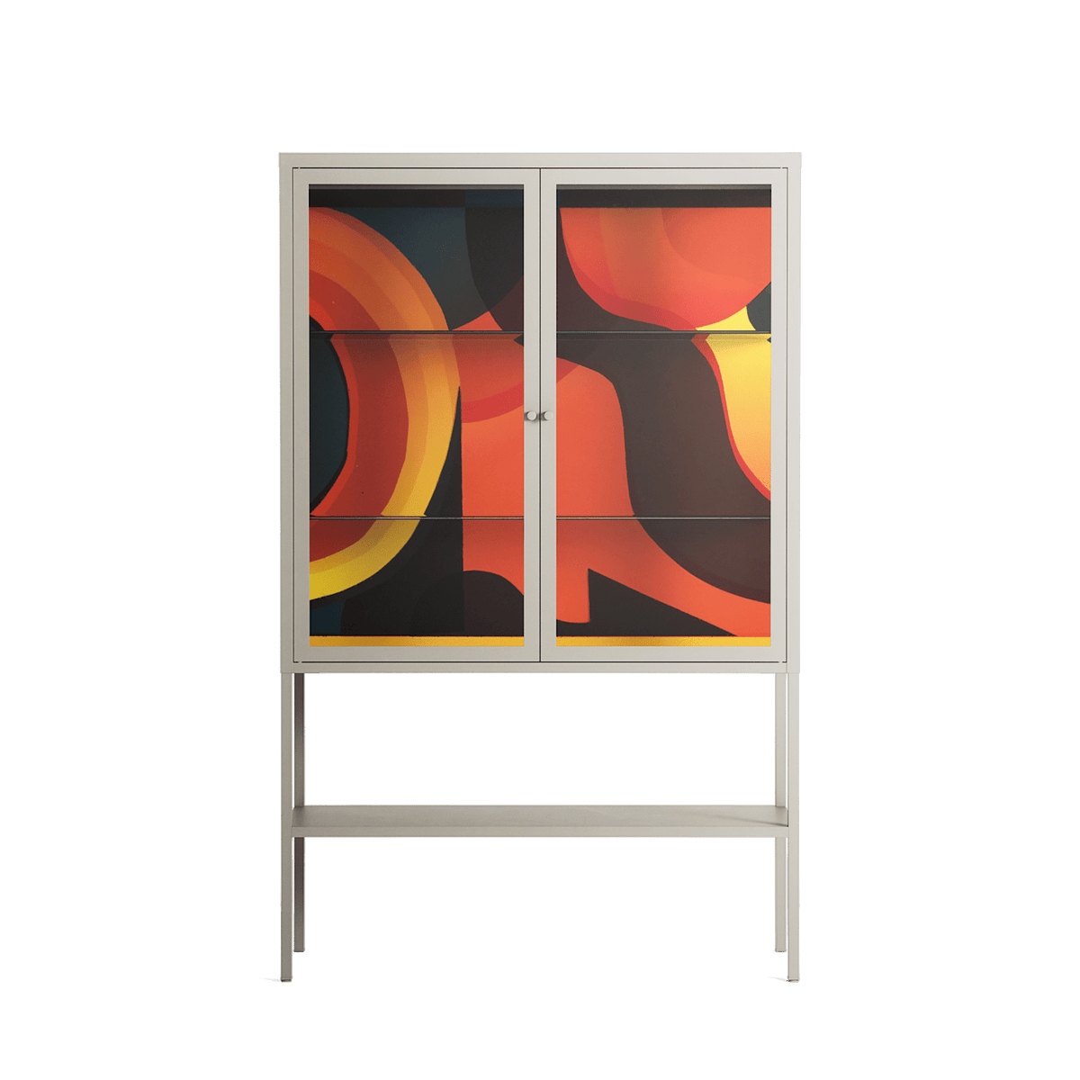 Swift - Loft Cabinet - Rikki Hewitt - Pebble - Clear glass