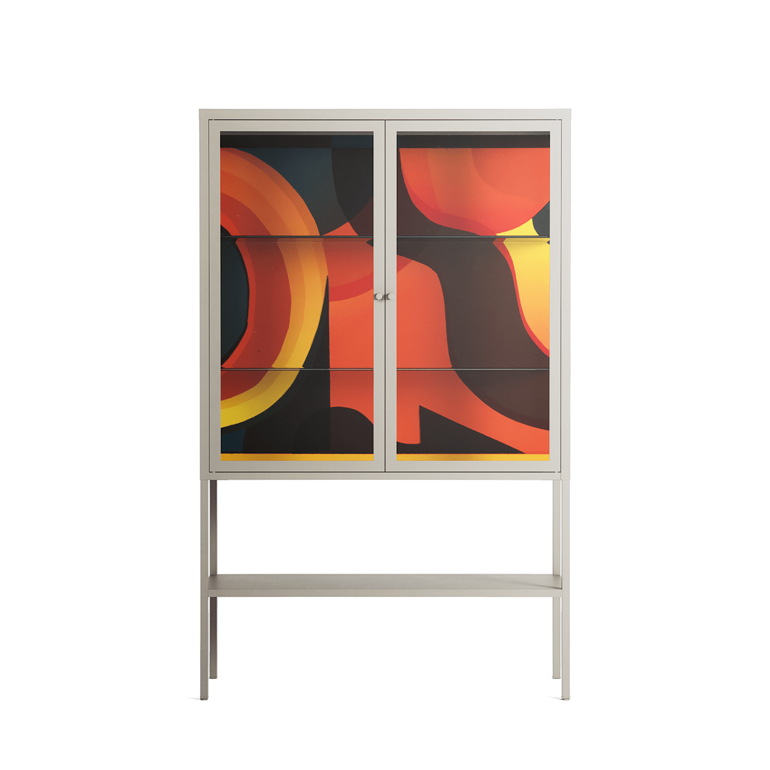Swift - Loft Cabinet - Rikki Hewitt - Pebble - Clear glass