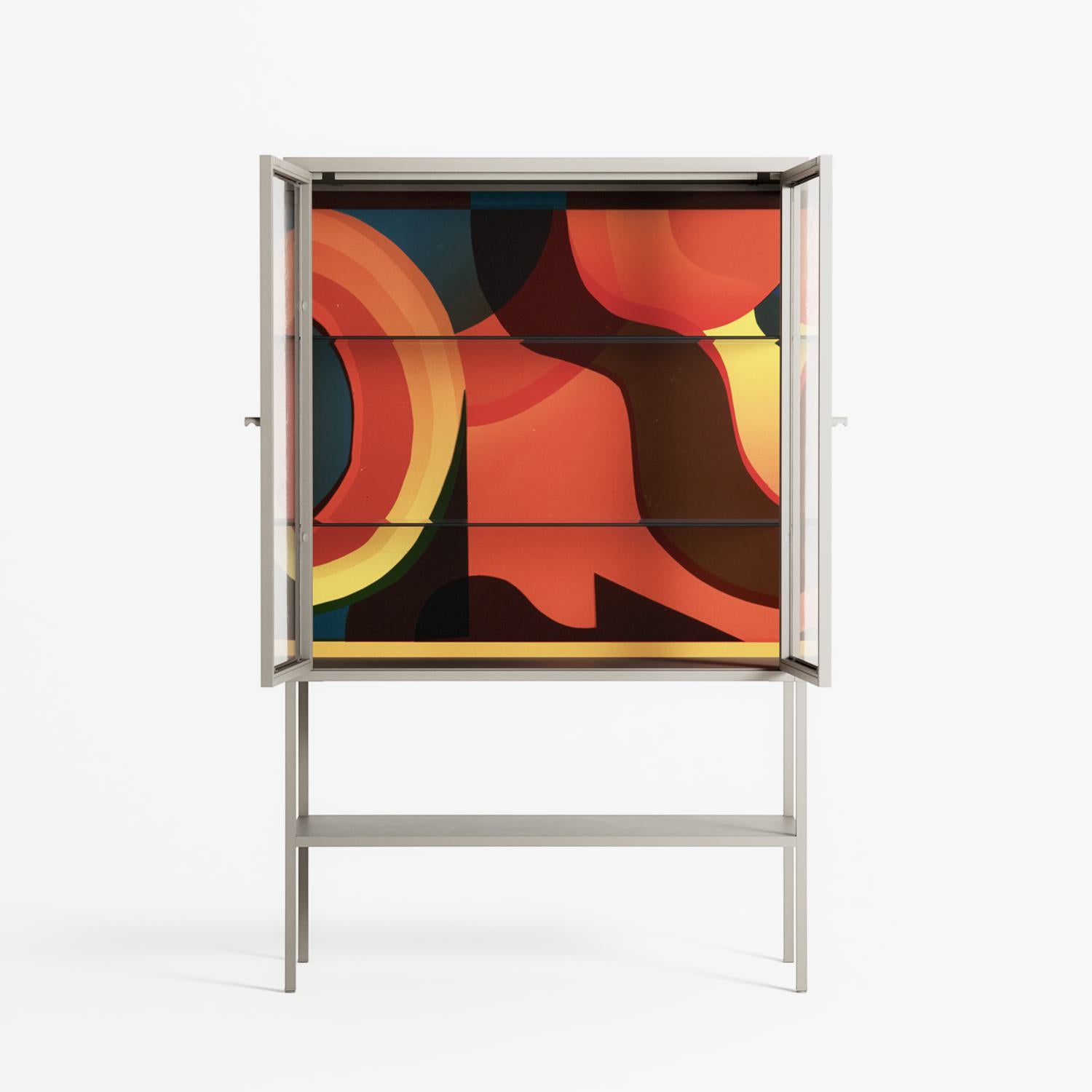 Swift - Loft Cabinet - Rikki Hewitt - Pebble - Clear glass