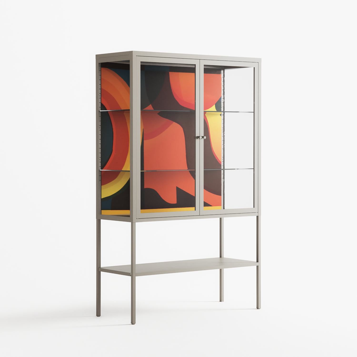 Swift - Loft Cabinet - Rikki Hewitt - Pebble - Clear glass