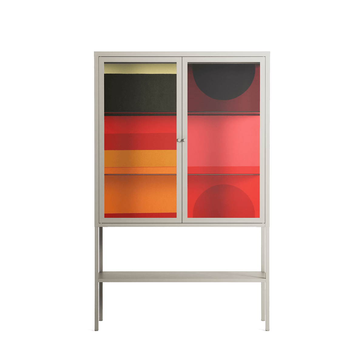 Turnstile - Loft Cabinet - Rikki Hewitt - Pebble - Clear glass