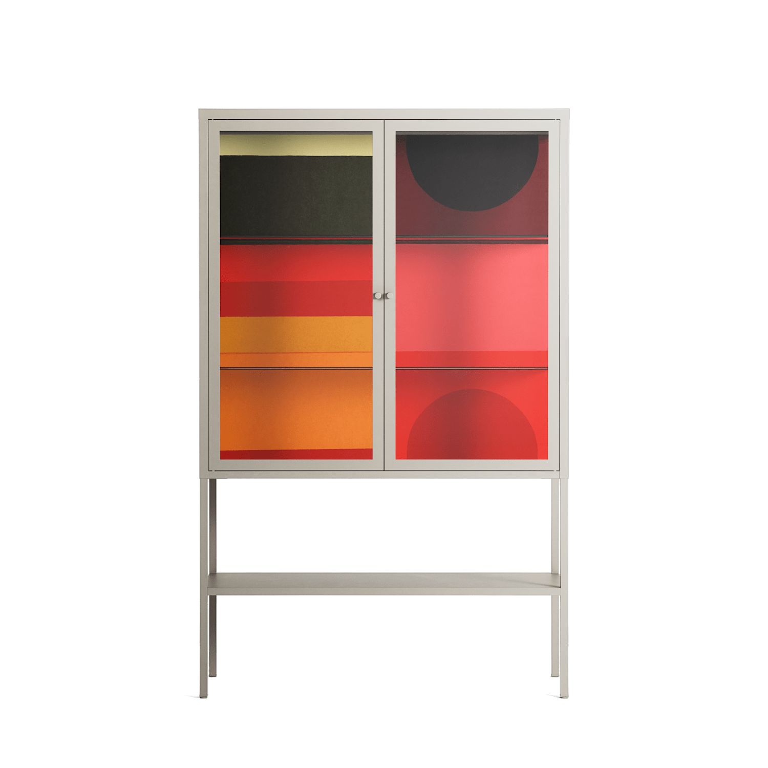 Turnstile - Loft Cabinet - Rikki Hewitt - Pebble - Clear glass
