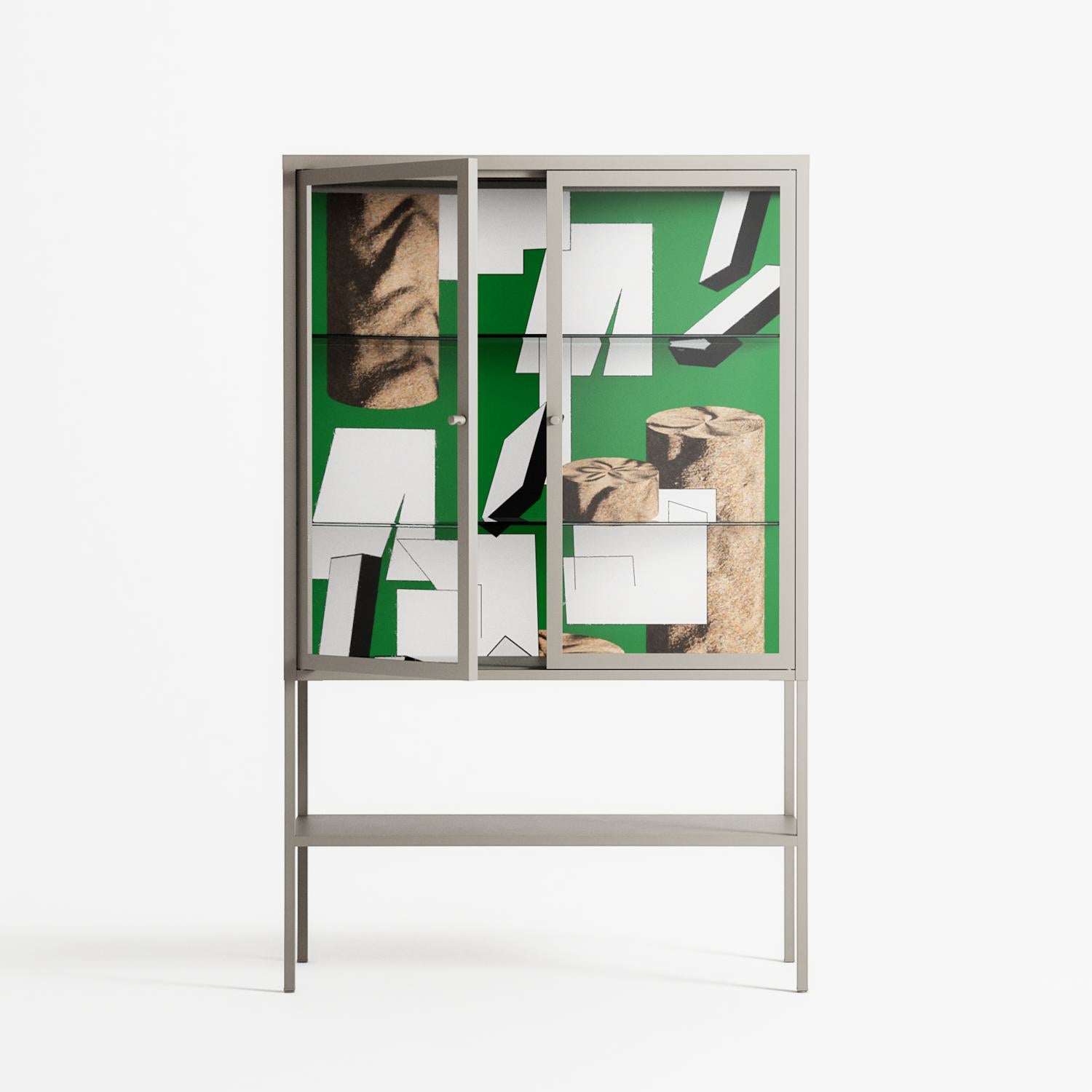 Paisaje - Loft Cabinet - Naia Escribano - Pebble - Clear glass