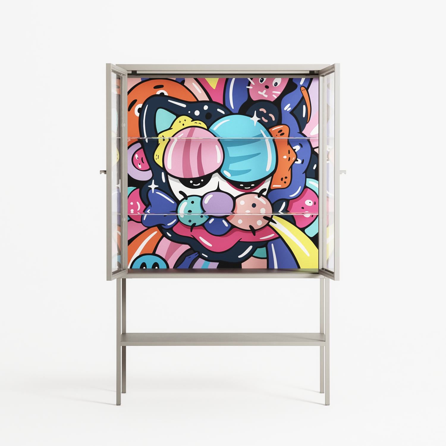 Sansone - Loft Cabinet - Maddalena Fanfani - Pebble - Clear glass