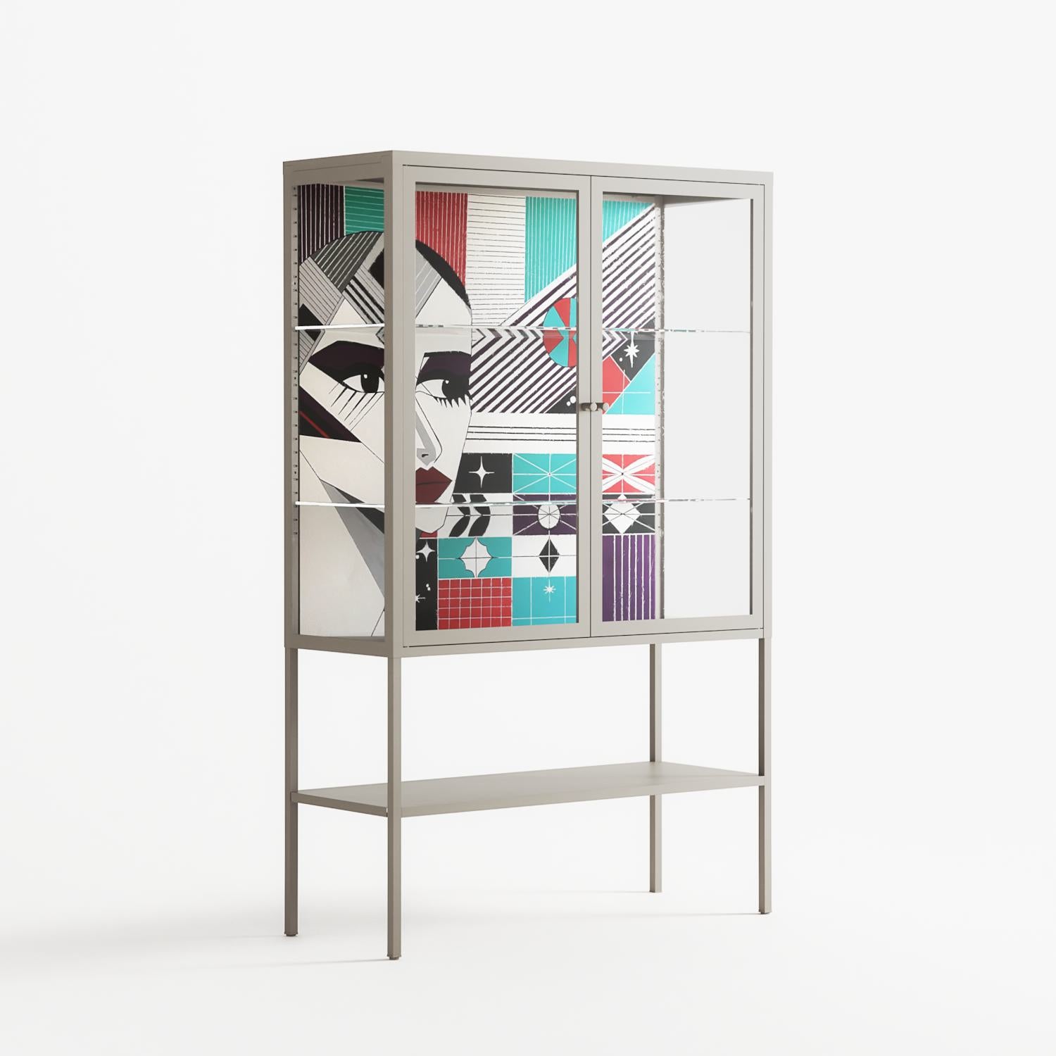 The Dessolution - Loft Cabinet - Mathilda Kienast - Pebble - Clear glass