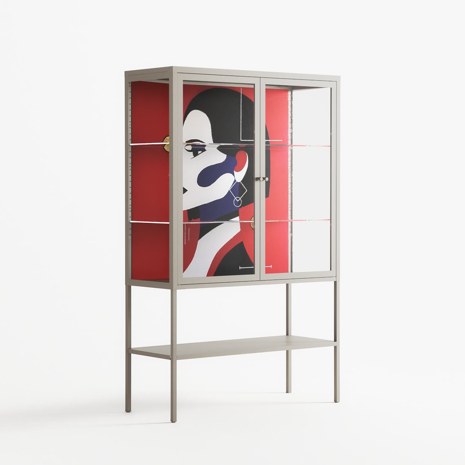 Unseen In Plain Sight - Loft Cabinet - Mathilda Kienast - Pebble - Clear glass