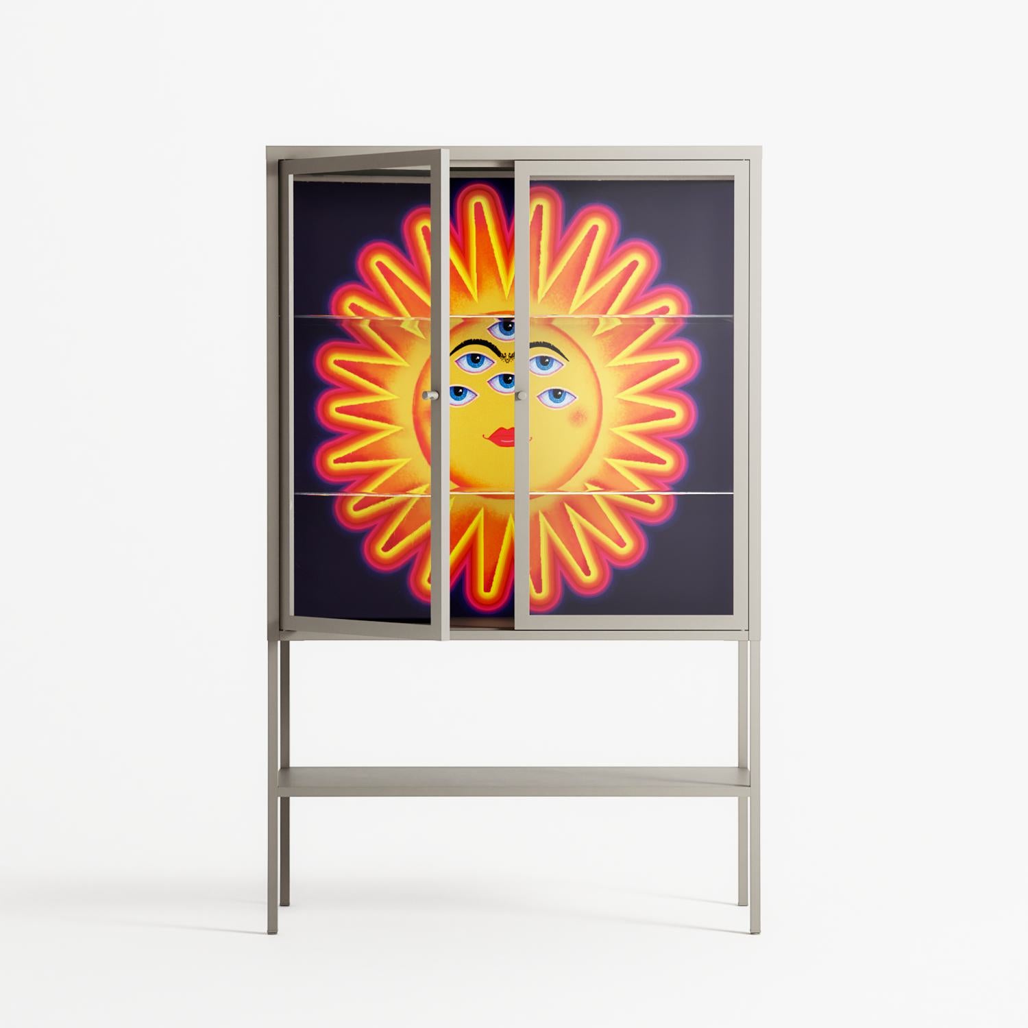 Sun Eyes - Loft Cabinet - Mo Kalache - Pebble - Clear glass