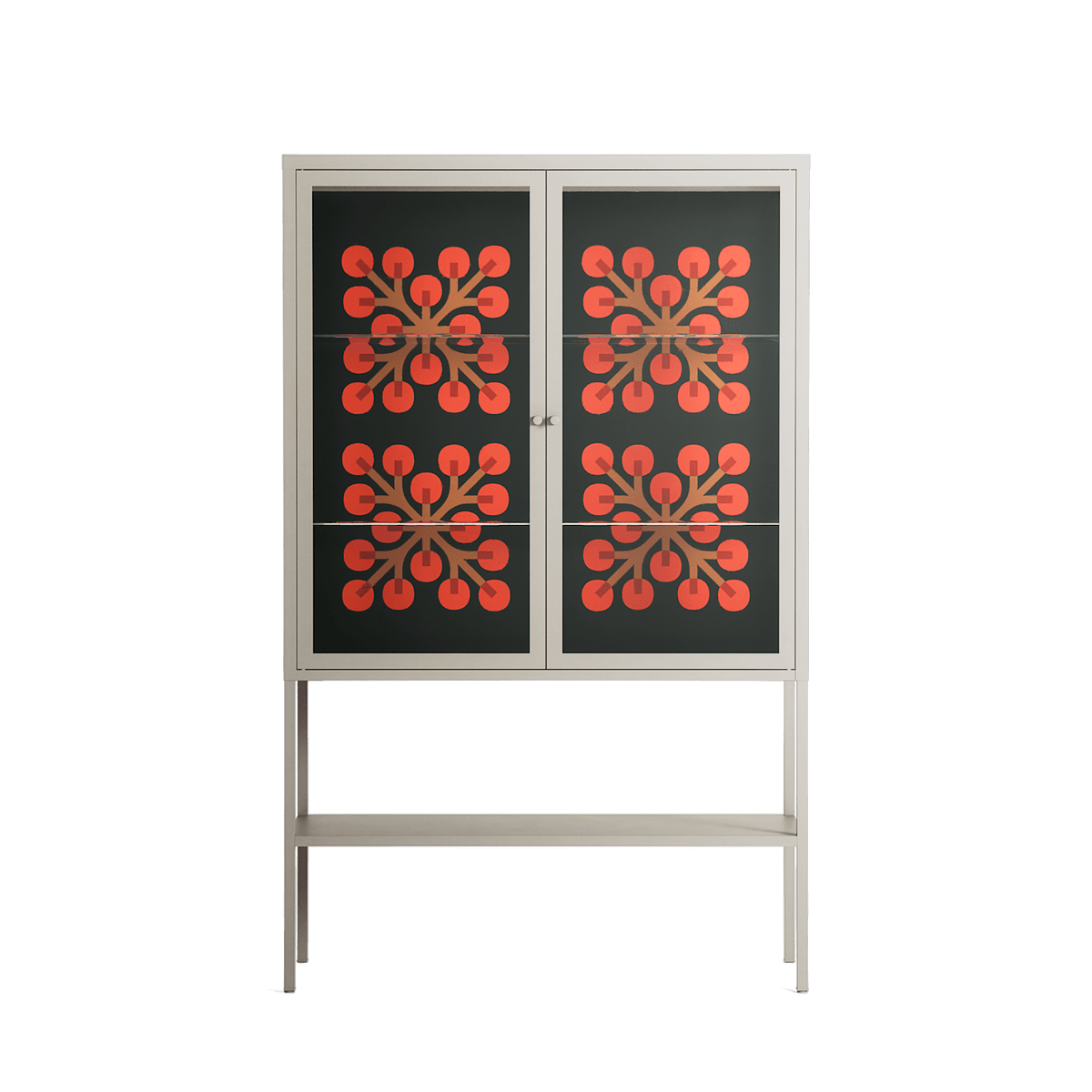 Berry Branch - Loft Cabinet - Ethan Fender - Pebble - Clear glass