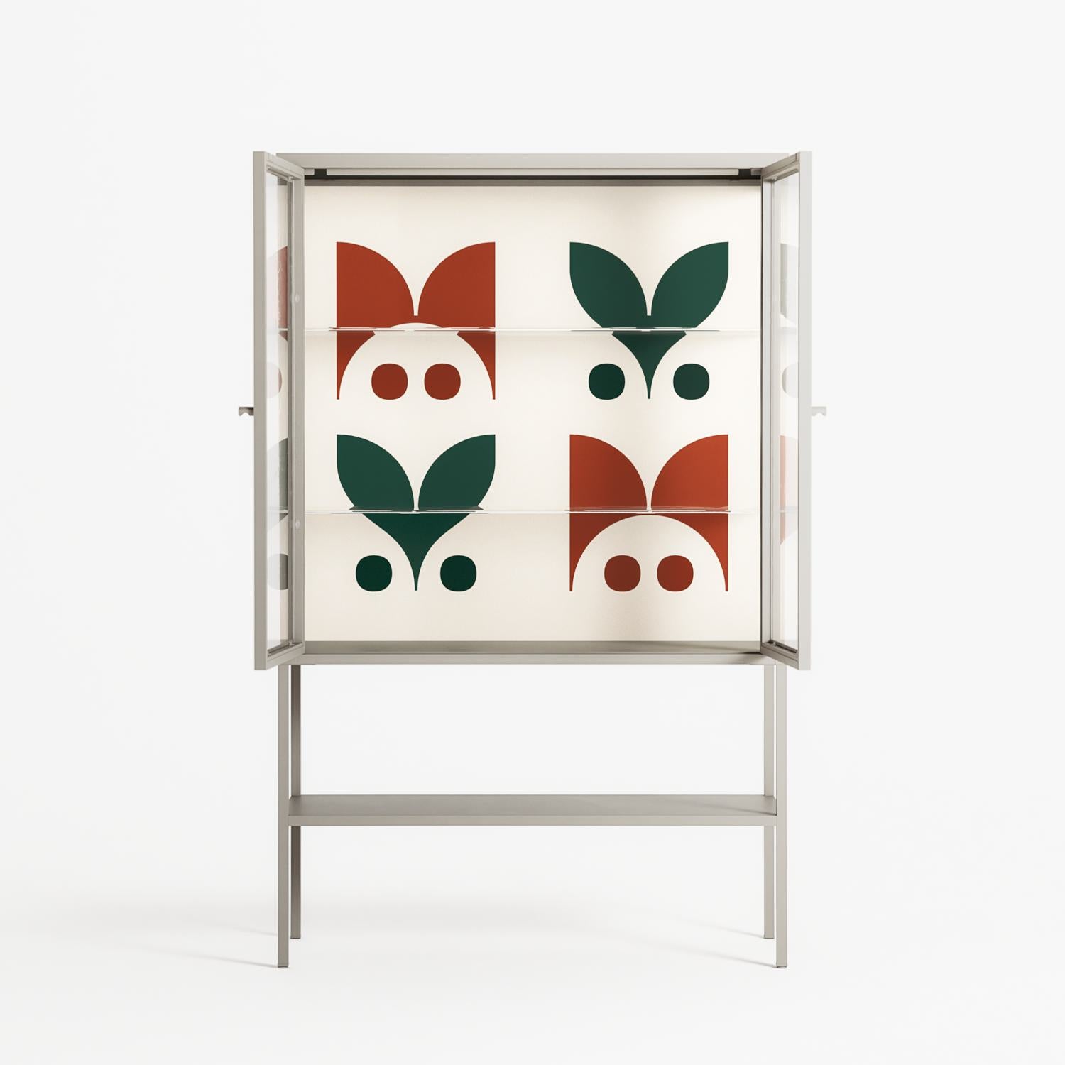 Curious Creatures - Loft Cabinet - Ethan Fender - Pebble - Clear glass