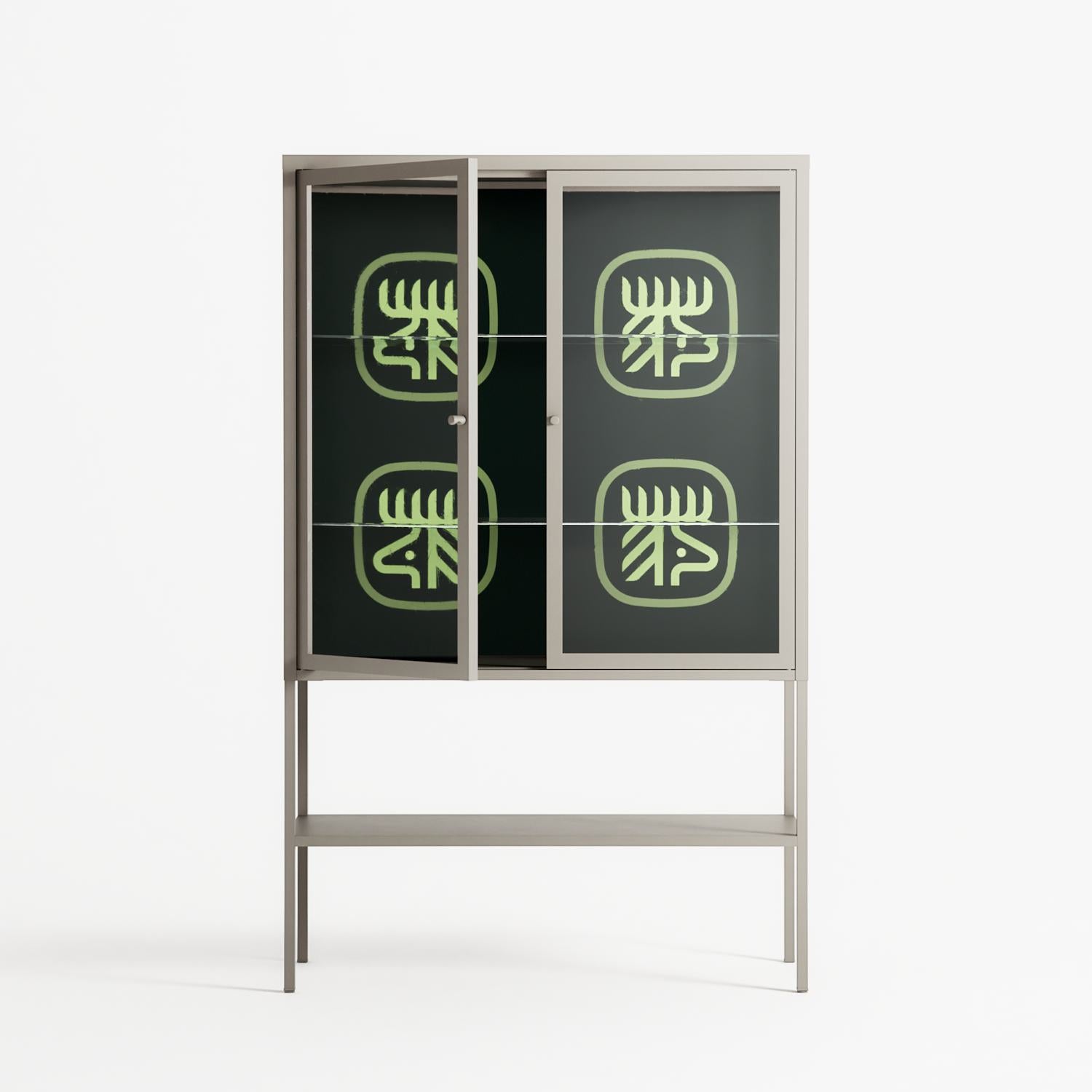 Evergreen Stag - Loft Cabinet - Ethan Fender - Pebble - Clear glass