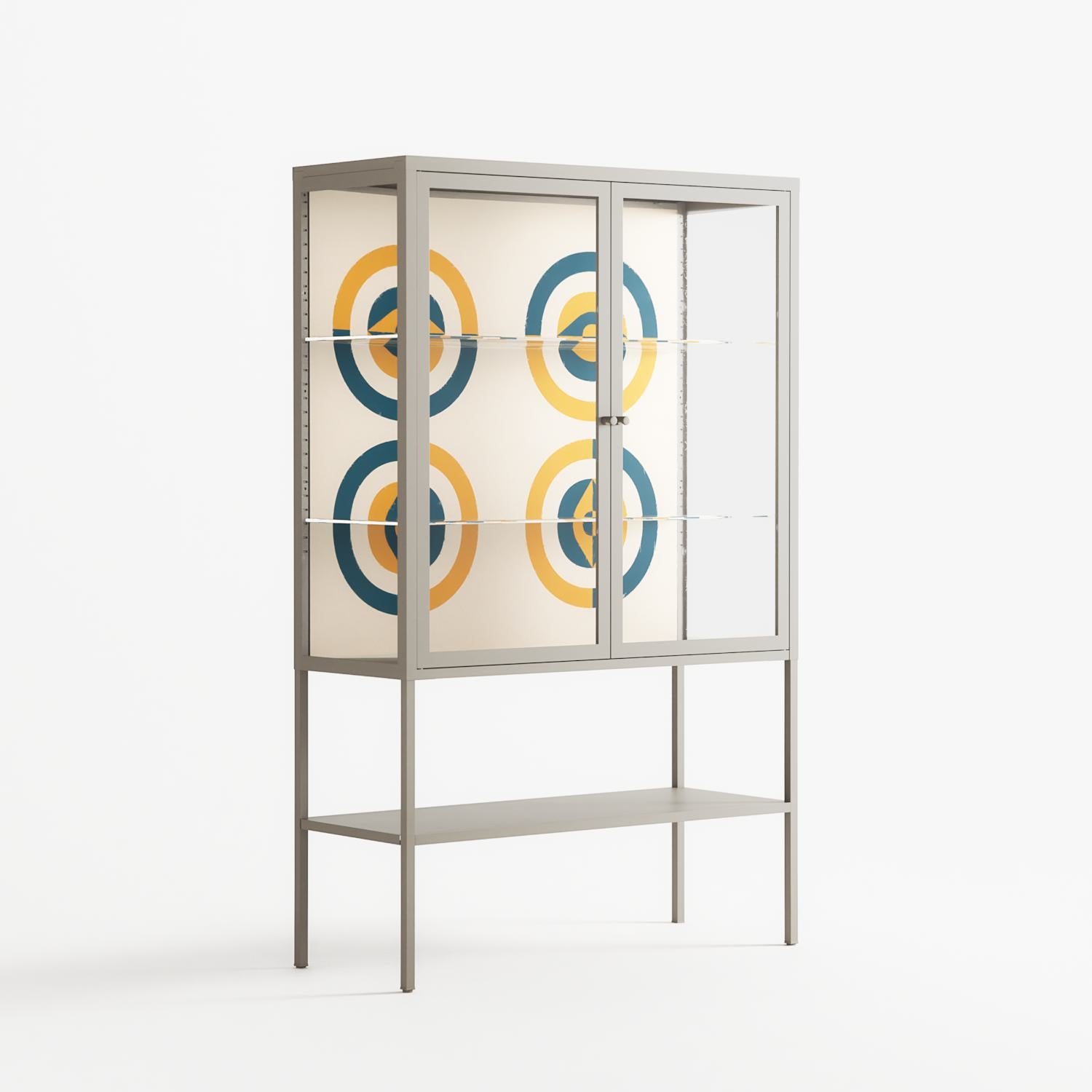 Gleam Dusk - Loft Cabinet - Ethan Fender - Pebble - Clear glass