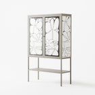White Flowers - Loft Cabinet - Konrad Blaszczyk - Pebble - Overlay Glass