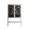 Black Potted Plant - Loft Cabinet - Konrad Blaszczyk - Pebble - Overlay Glass