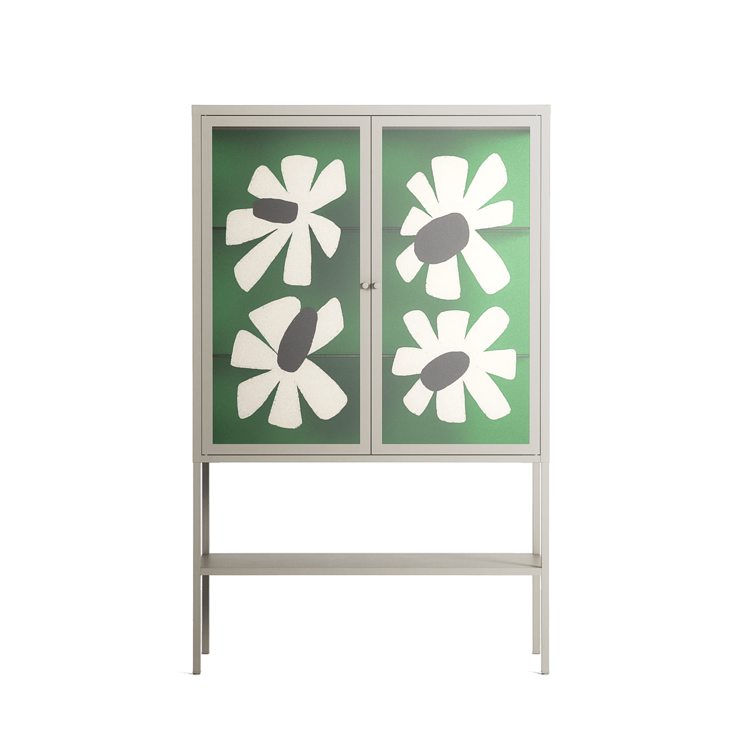 No Stress - Loft Cabinet - Magdalena Marchocka - Pebble - Overlay Glass