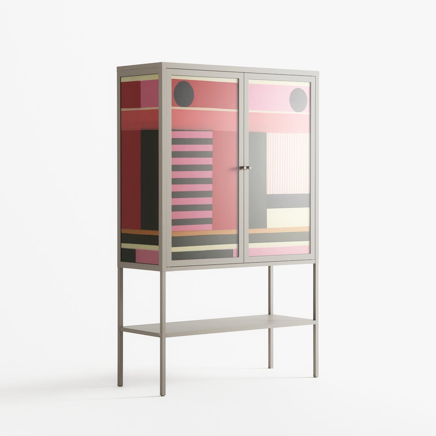 Harmonic - Loft Cabinet - Rikki Hewitt - Pebble - Overlay Glass