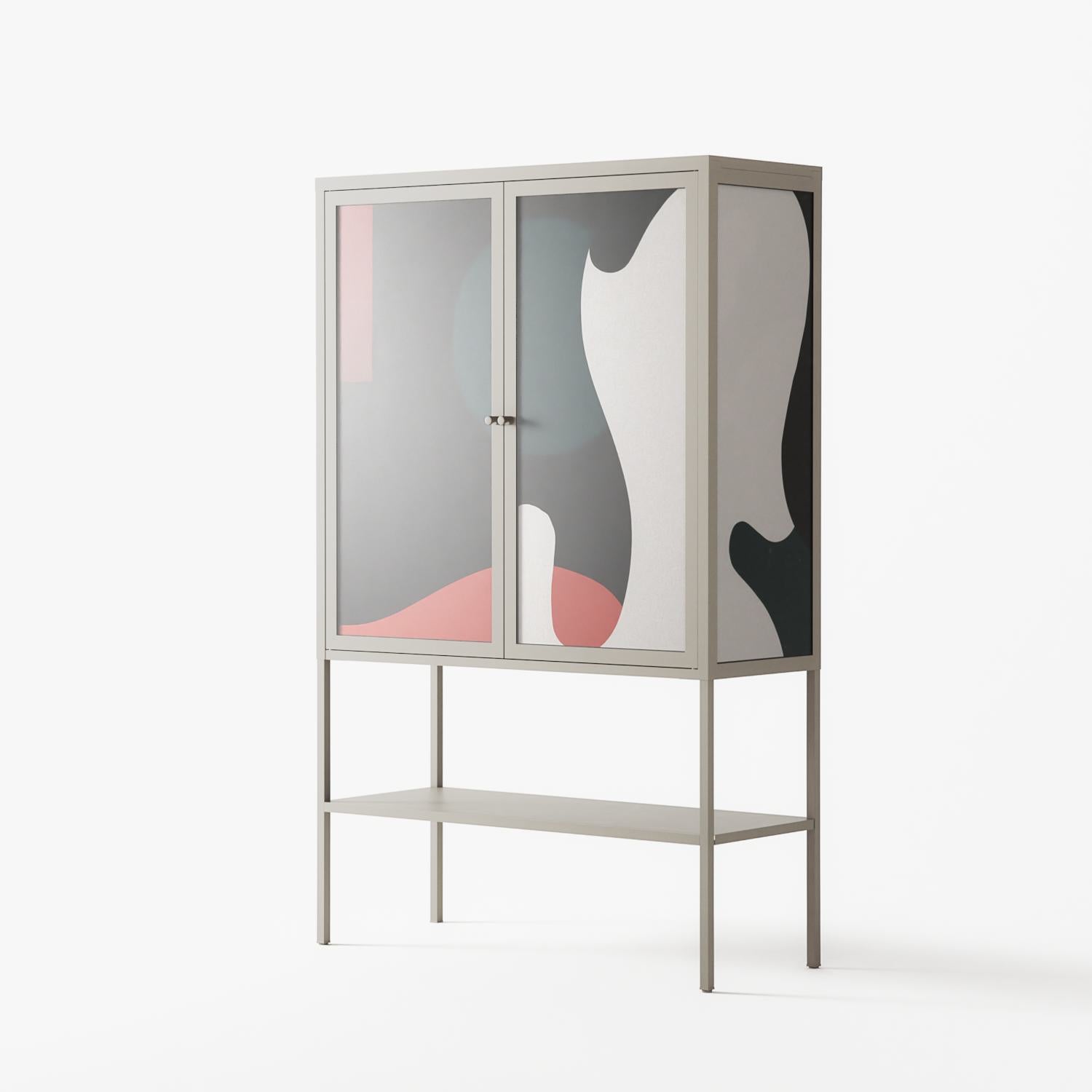 Plume - Loft Cabinet - Rikki Hewitt - Pebble - Overlay Glass
