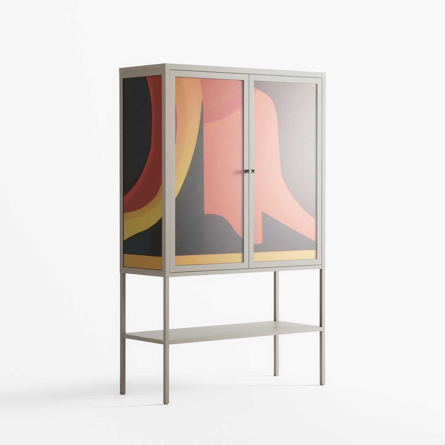 Swift - Loft Cabinet - Rikki Hewitt - Pebble - Overlay Glass