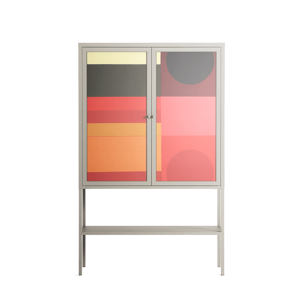 Turnstile - Loft Cabinet - Rikki Hewitt - Pebble - Overlay Glass