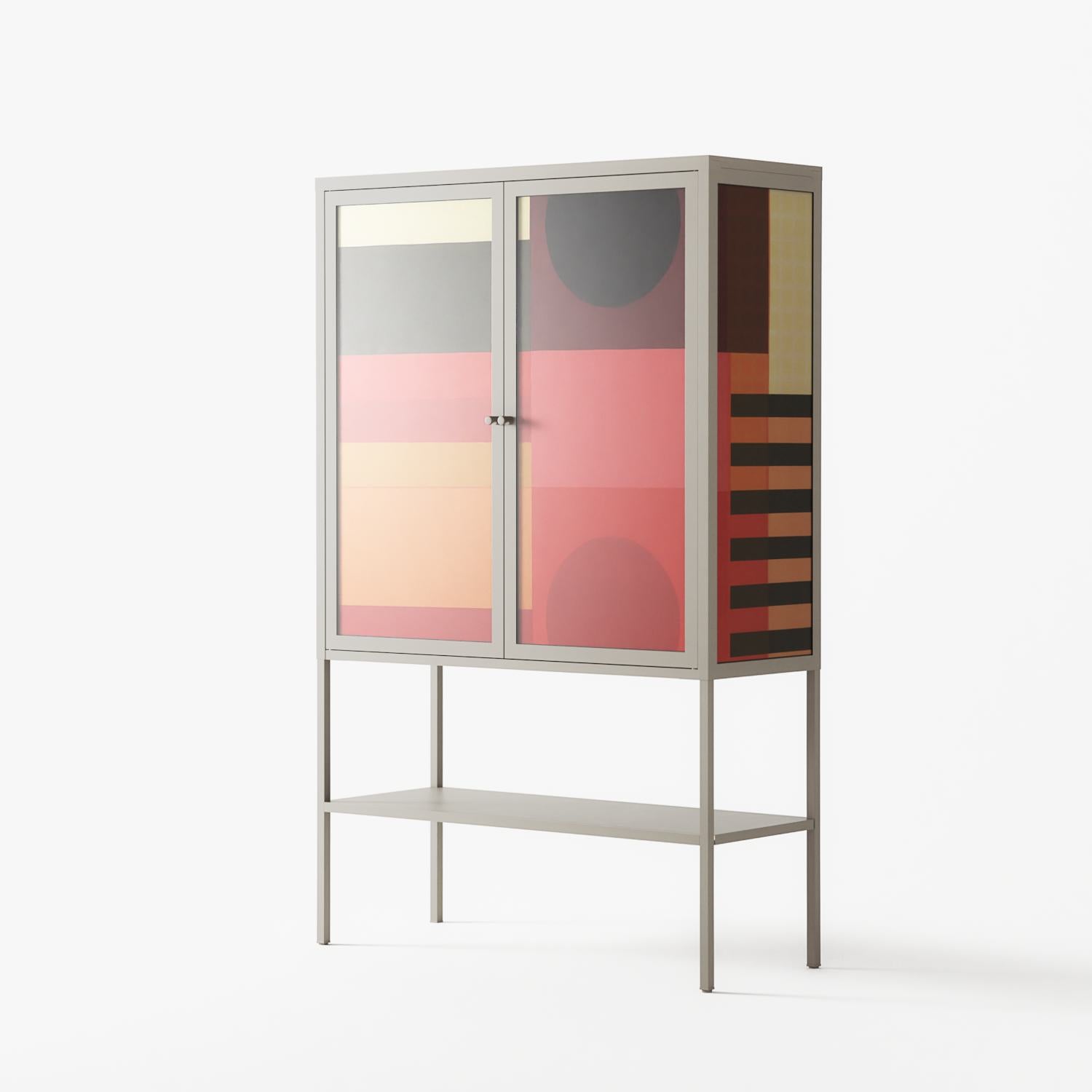 Turnstile - Loft Cabinet - Rikki Hewitt - Pebble - Overlay Glass