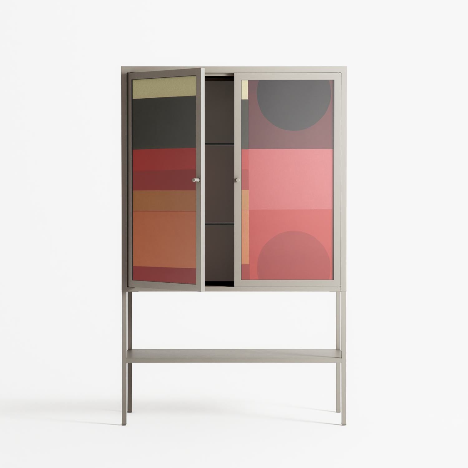 Turnstile - Loft Cabinet - Rikki Hewitt - Pebble - Overlay Glass