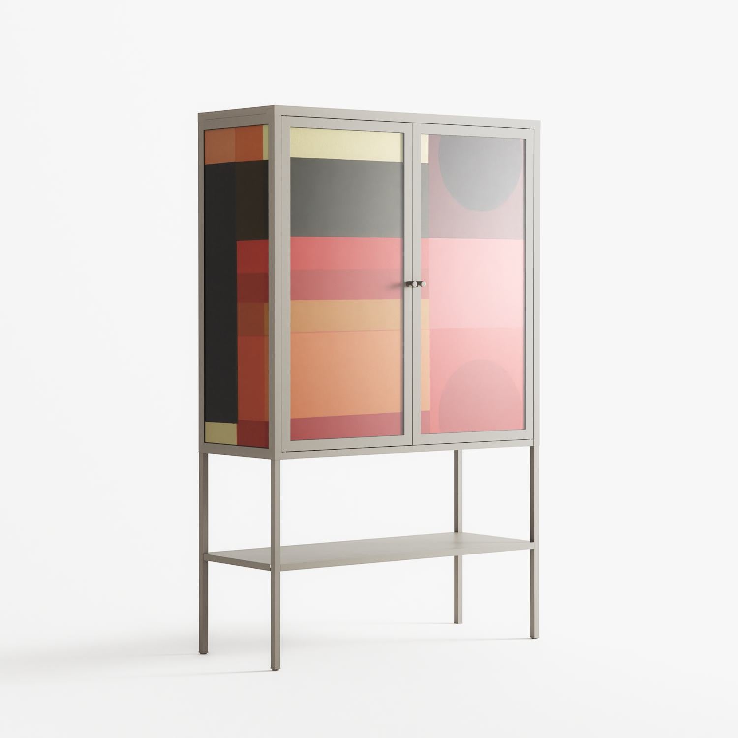 Turnstile - Loft Cabinet - Rikki Hewitt - Pebble - Overlay Glass