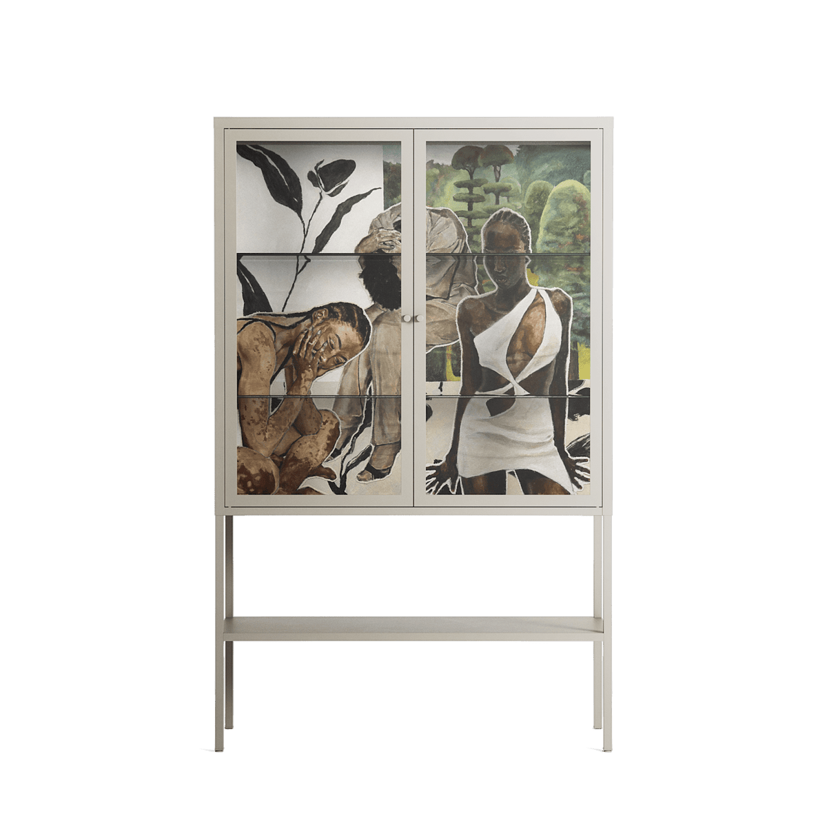 As The Rain Falls - Loft Cabinet - Sophie Goudman-Peachey - Pebble - Clear glass