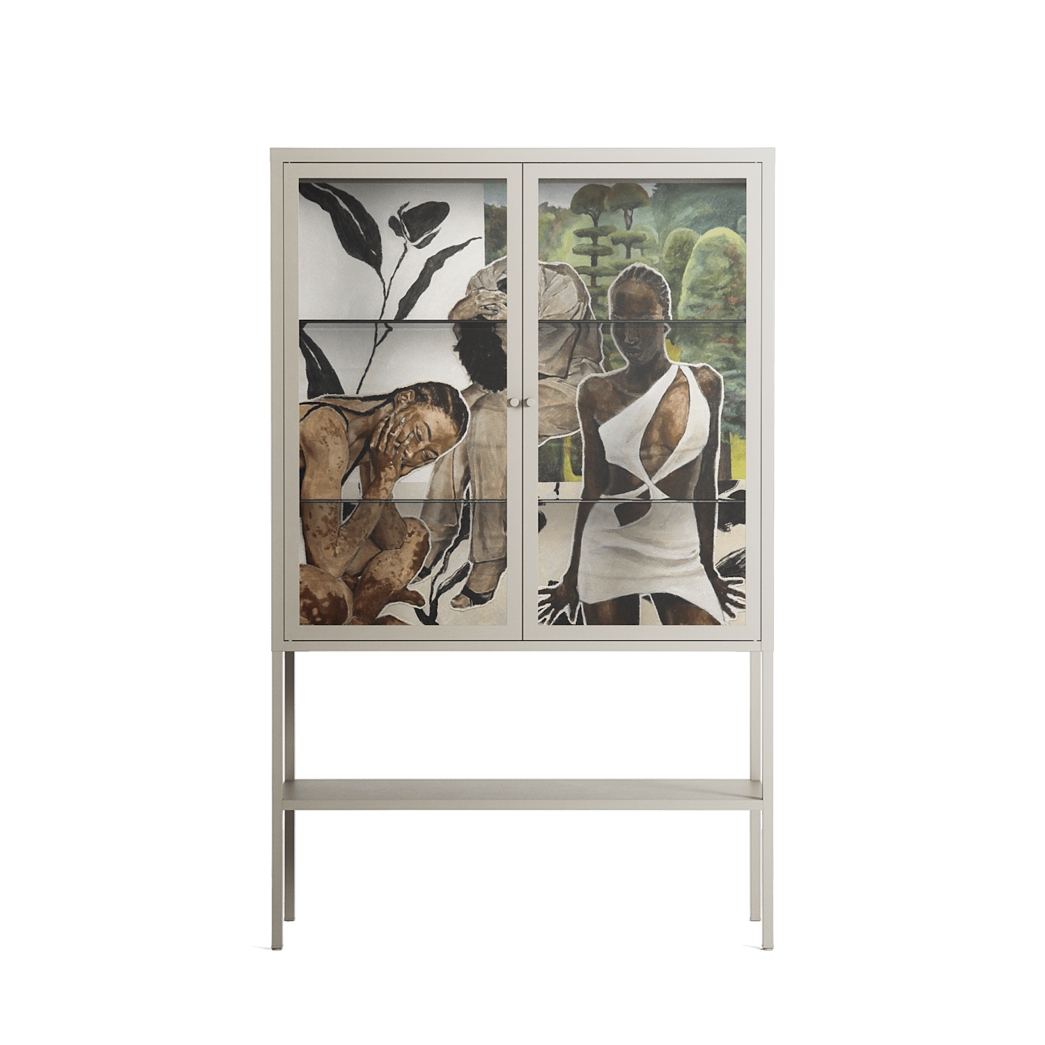 As The Rain Falls - Loft Cabinet - Sophie Goudman-Peachey - Pebble - Clear glass