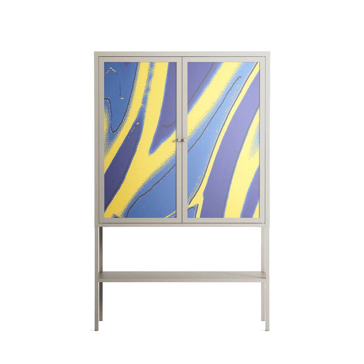 Blue Gale - Loft Cabinet - Oluwaseyi Samuel Adebayo - Pebble - Overlay Glass