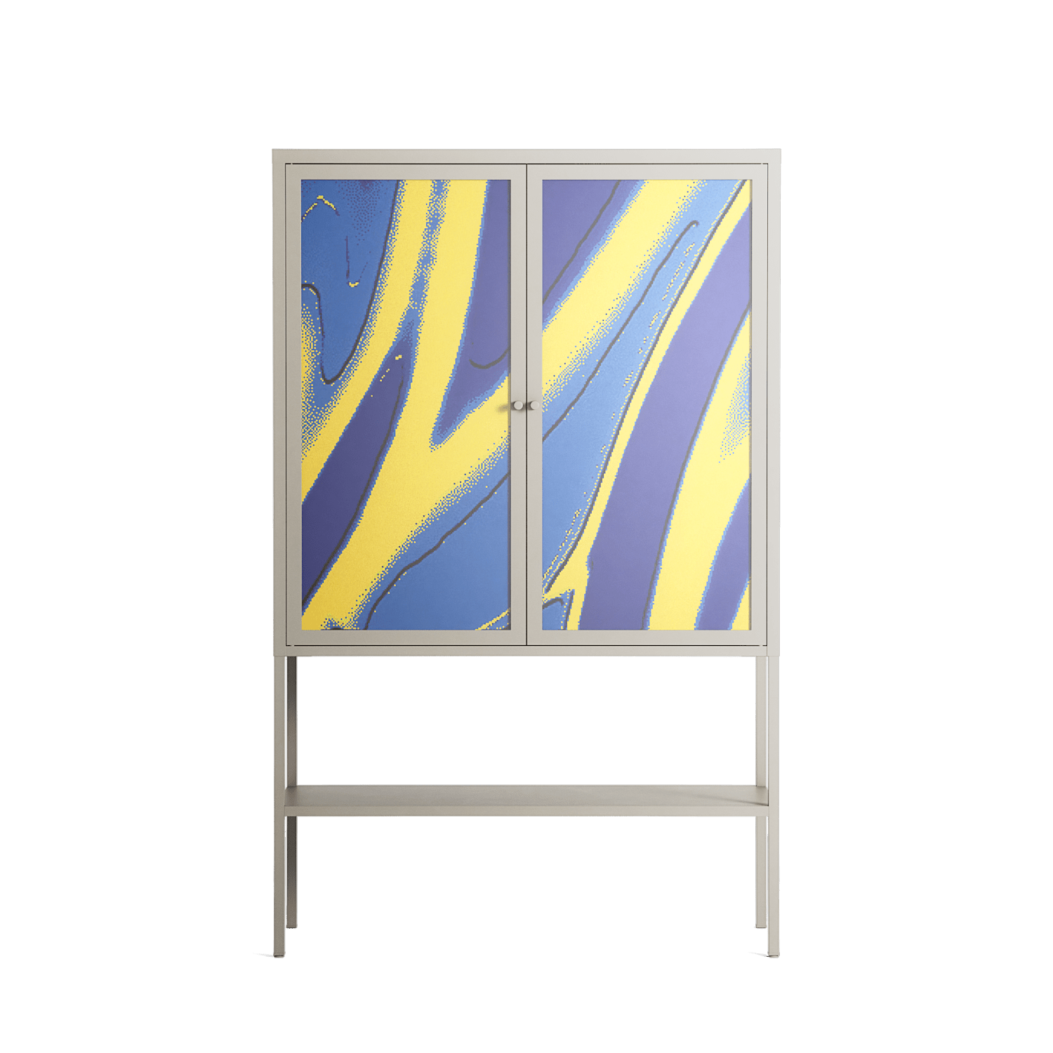 Blue Gale - Loft Cabinet - Oluwaseyi Samuel Adebayo - Pebble - Overlay Glass