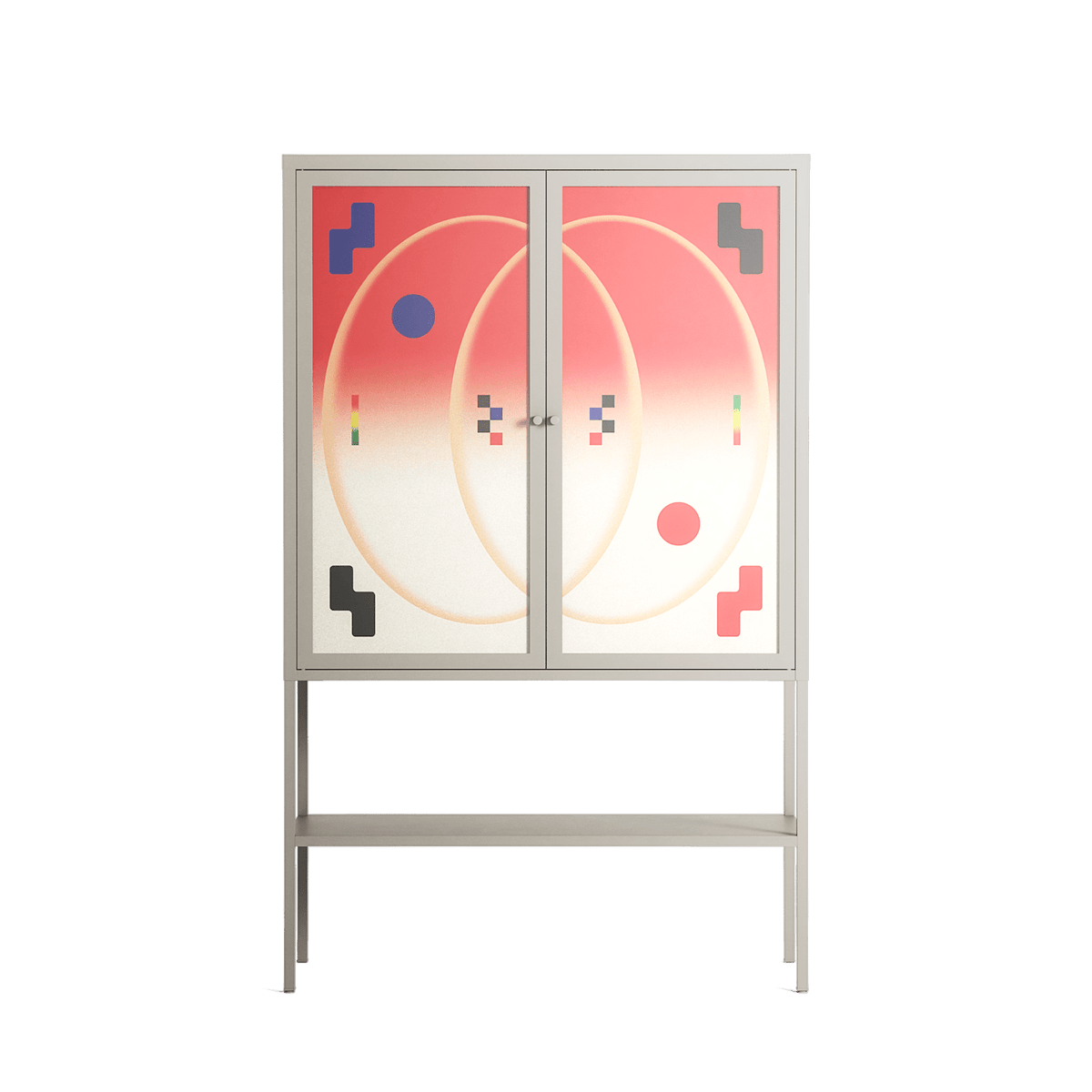 Parallel Mirage - Loft Cabinet - Oluwaseyi Samuel Adebayo  - Pebble - Overlay Glass