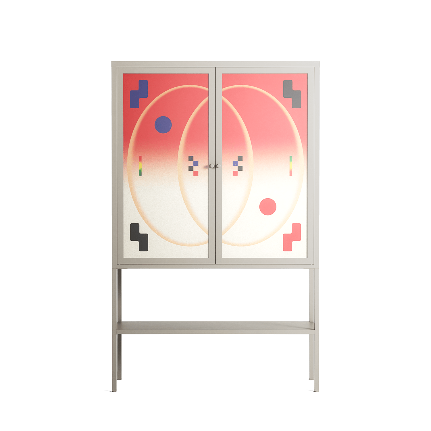 Parallel Mirage - Loft Cabinet - Oluwaseyi Samuel Adebayo  - Pebble - Overlay Glass