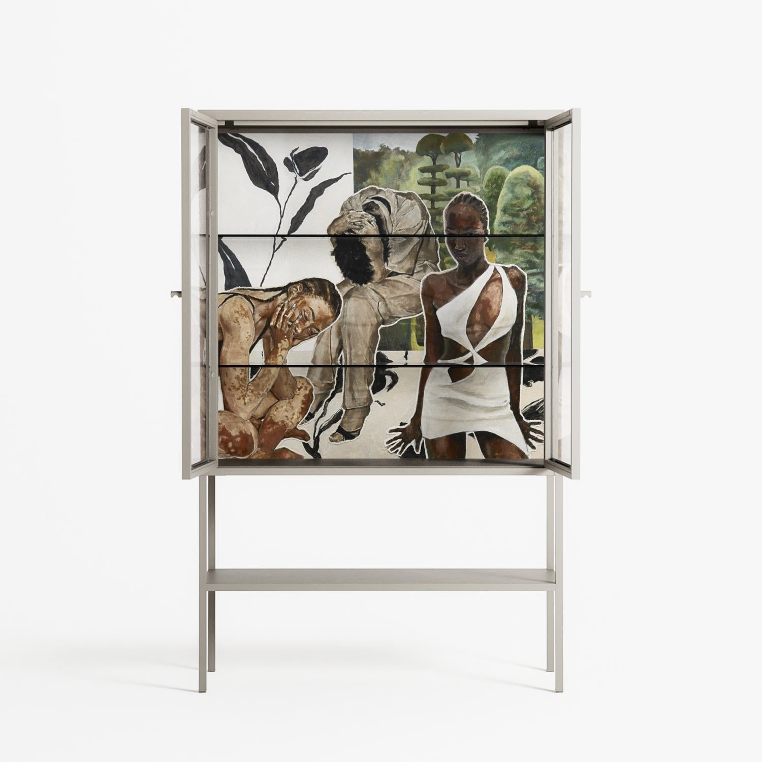 As The Rain Falls - Loft Cabinet - Sophie Goudman-Peachey - Pebble - Clear glass