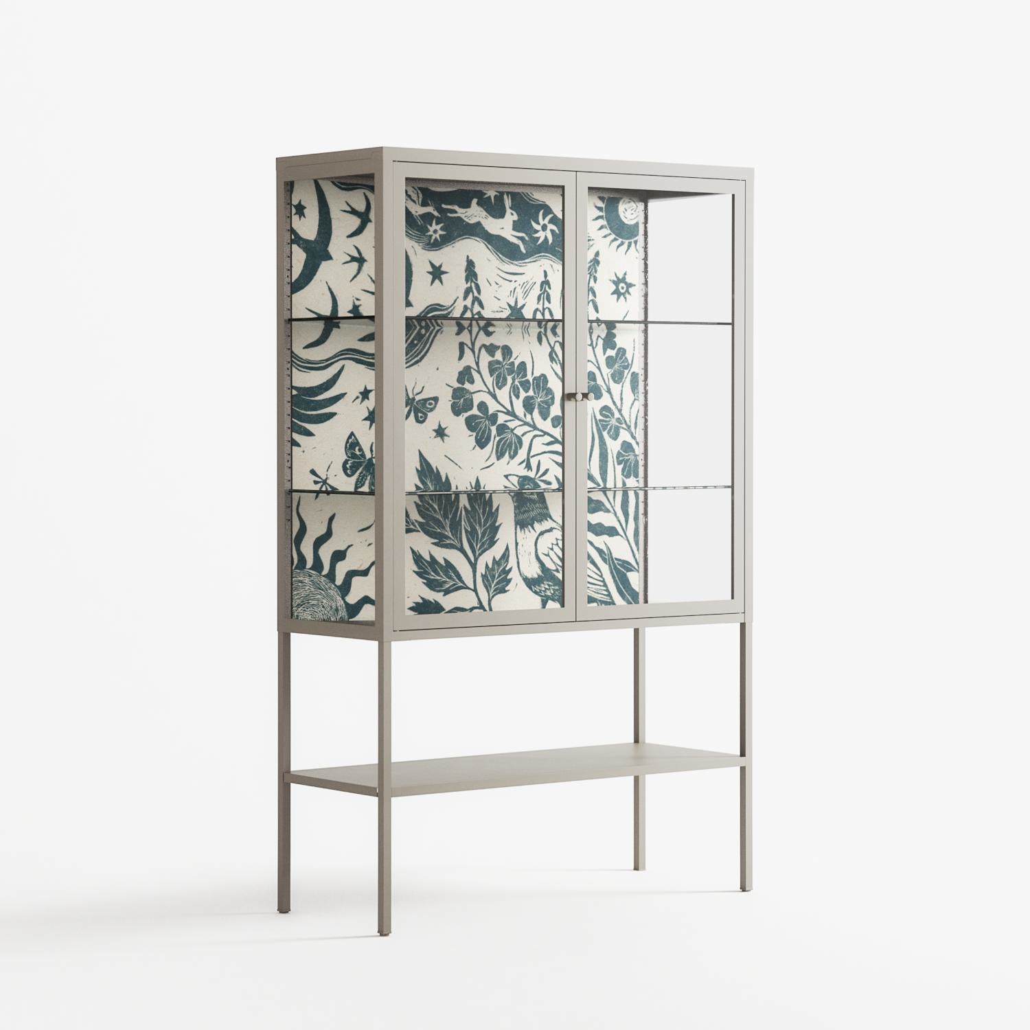 Ode to Summer 3 - Loft Cabinet - Diana Catchpole - Pebble - Clear glass