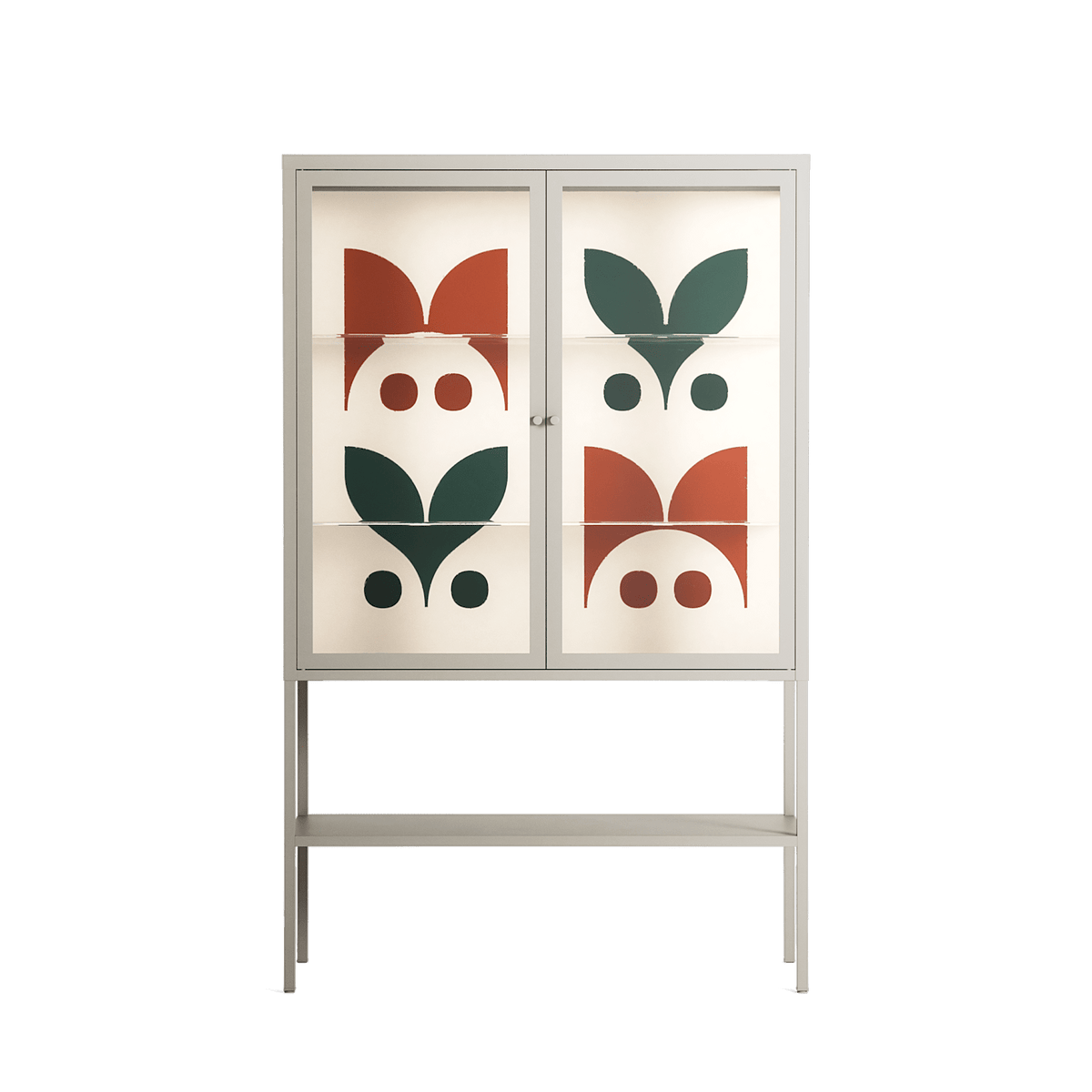 Curious Creatures - Loft Cabinet - Ethan Fender - Pebble - Clear glass