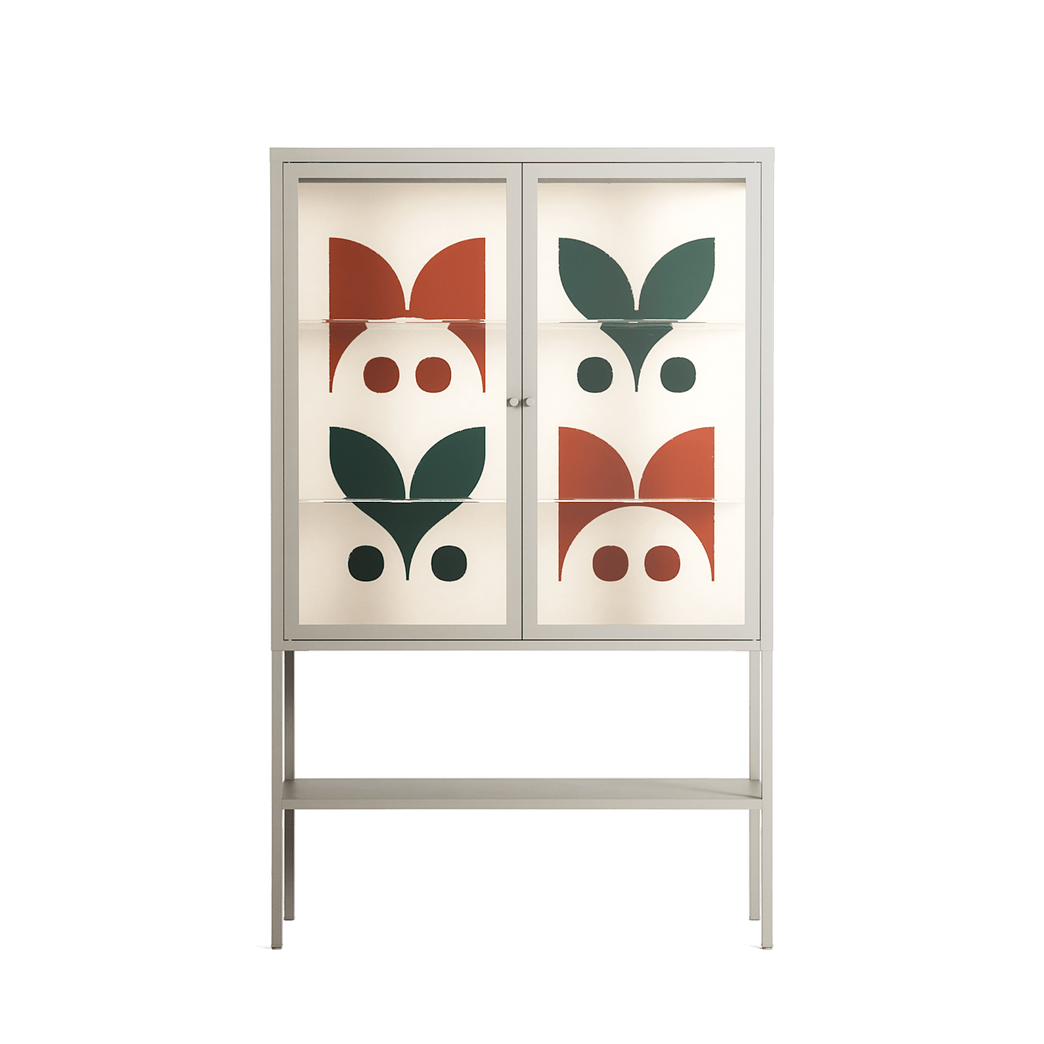 Curious Creatures - Loft Cabinet - Ethan Fender - Pebble - Clear glass