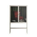 The Man Behind The Curtain - Loft Cabinet - Kristin Eriksson - Pebble - Clear glass