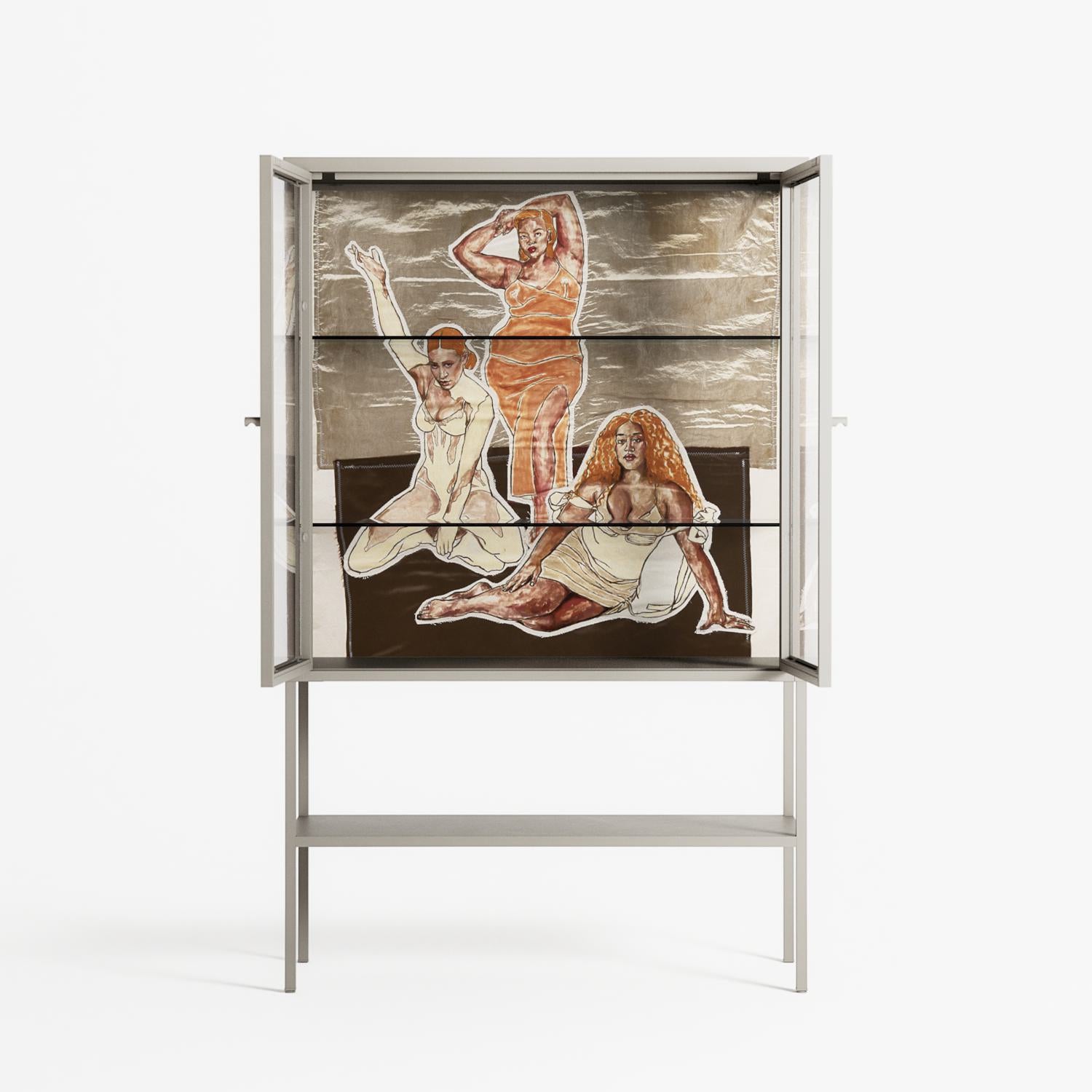 We Are Who We Are - Loft Cabinet - Sophie Goudman-Peachey - Pebble - Clear glass