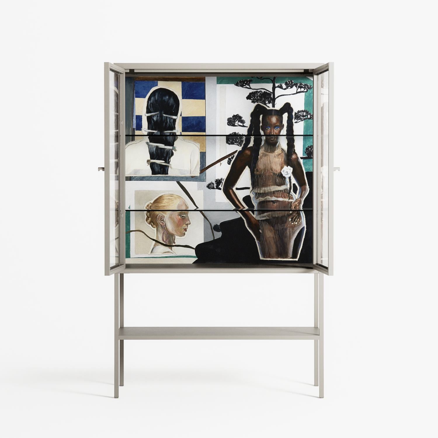 Dreaming With Open Eyes - Loft Cabinet - Sophie Goudman-Peachey - Pebble - Clear glass