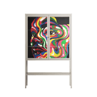 Orbiting Around Herself - Loft Cabinet - Mathilda Kienast - Pebble - Clear glass