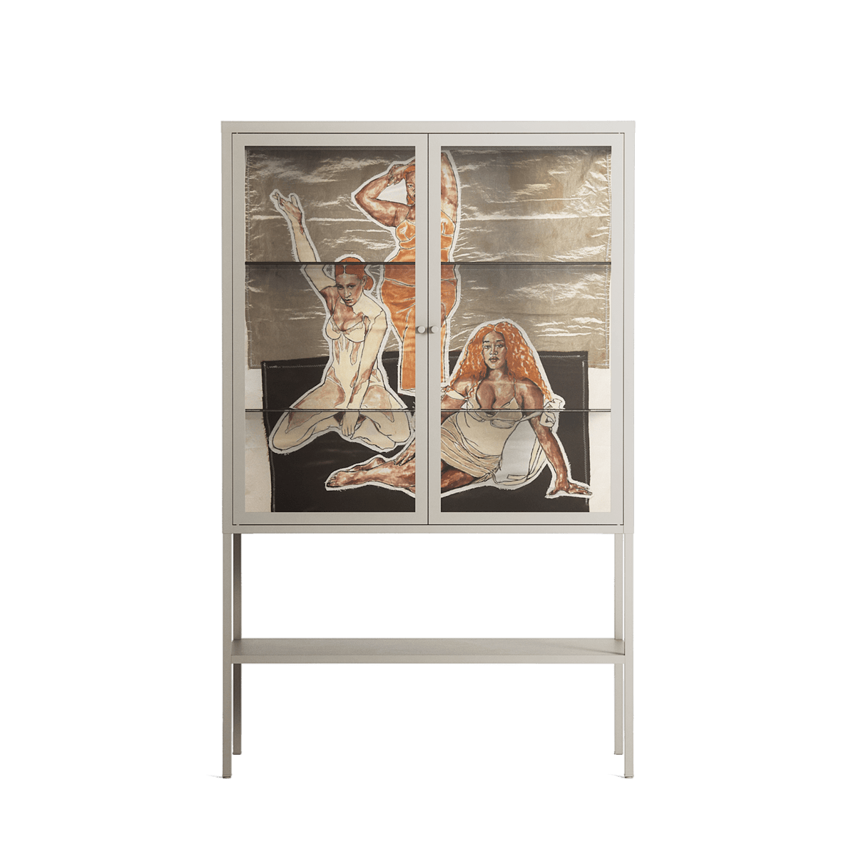 We Are Who We Are - Loft Cabinet - Sophie Goudman-Peachey - Pebble - Clear glass