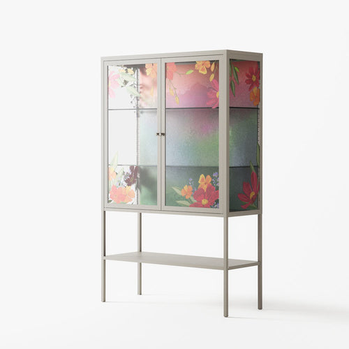 Abstract Spring Flowers - Loft Cabinet - Raissa Oltmanns - Pebble - Overlay Glass