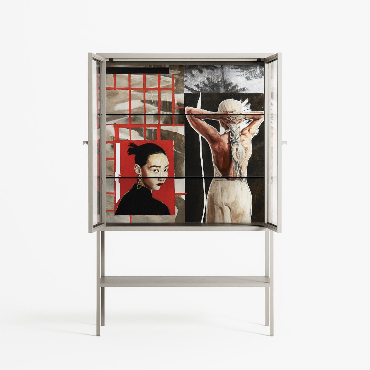 Where We Belong - Loft Cabinet - Sophie Goudman-Peachey - Pebble - Clear glass