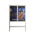 Blue Velvet - Loft Cabinet - Sophie Goudman-Peachey - Pebble - Clear glass
