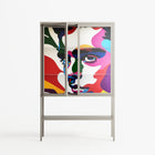 Fragments Of A Painted Souls - Loft Cabinet - Mathilda Kienast - Pebble - Clear glass