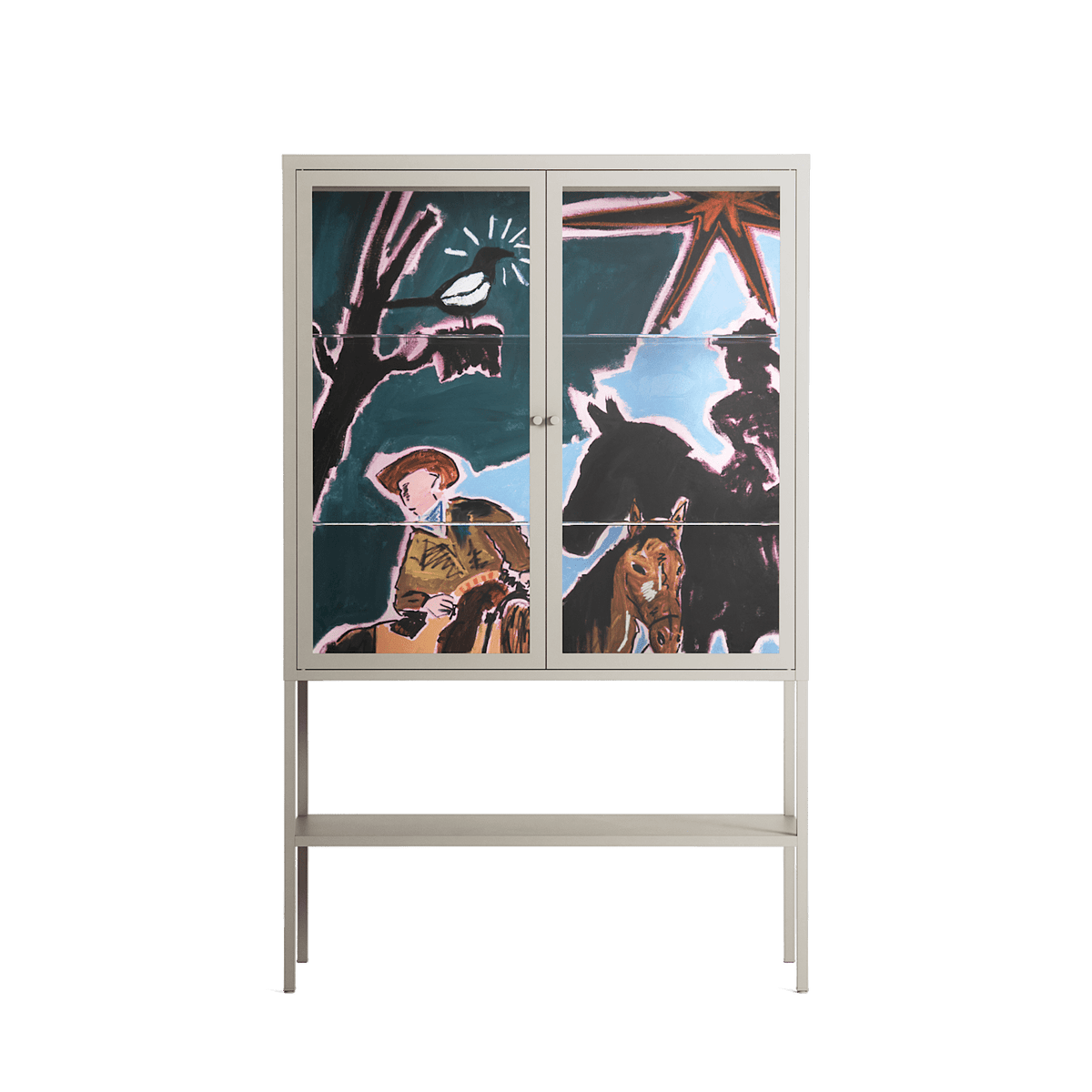Hidden Sorrow - Loft Cabinet - Caitlin Flood-Molyneux - Pebble - Clear glass