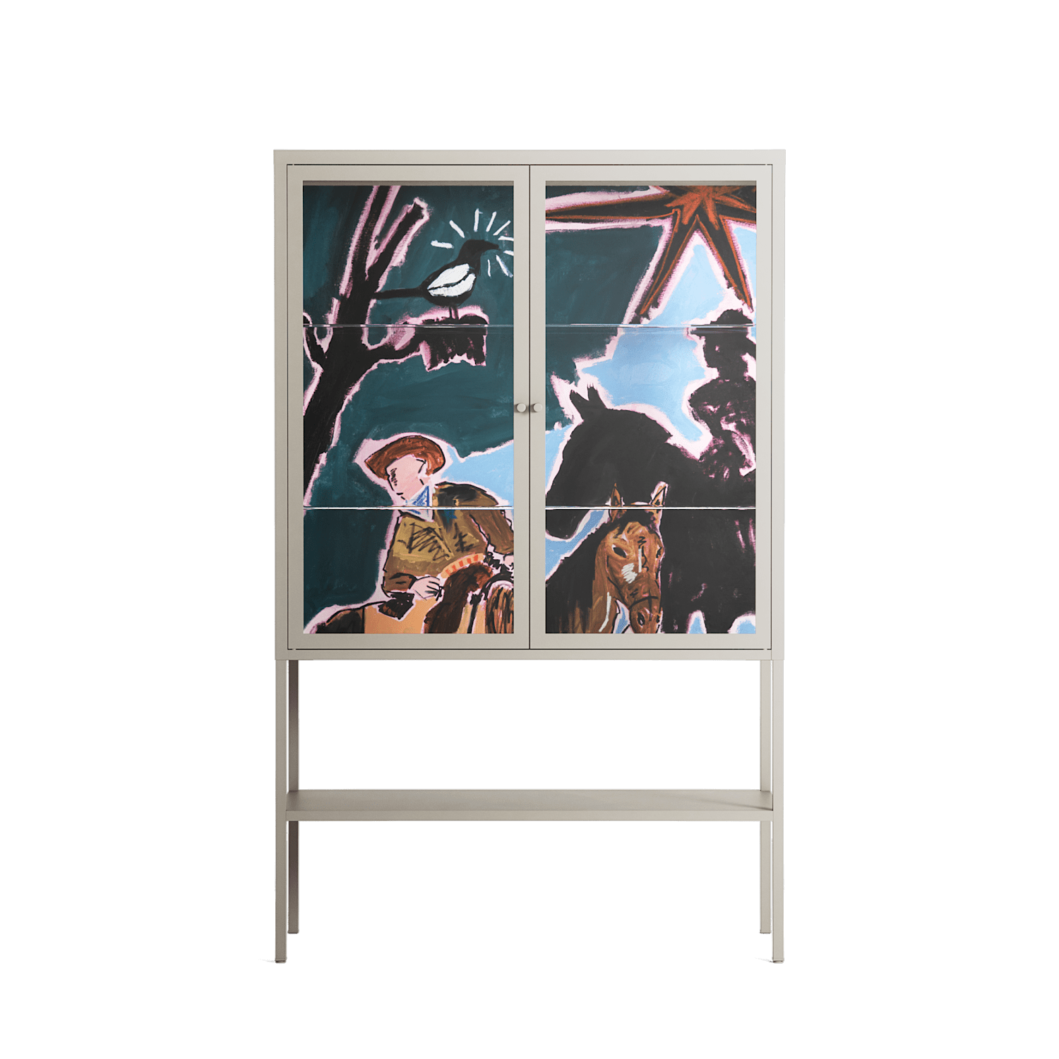 Hidden Sorrow - Loft Cabinet - Caitlin Flood-Molyneux - Pebble - Clear glass