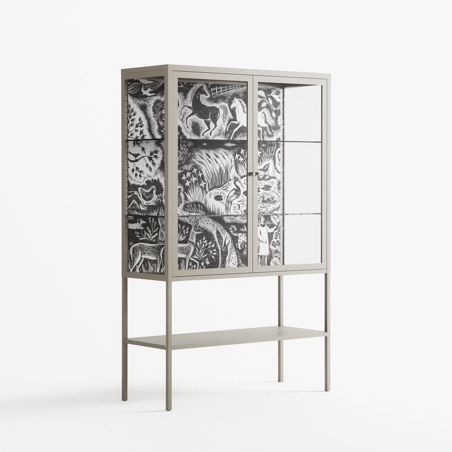 Flight Of Fancy 3 - Loft Cabinet - Diana Catchpole - Pebble - Clear glass