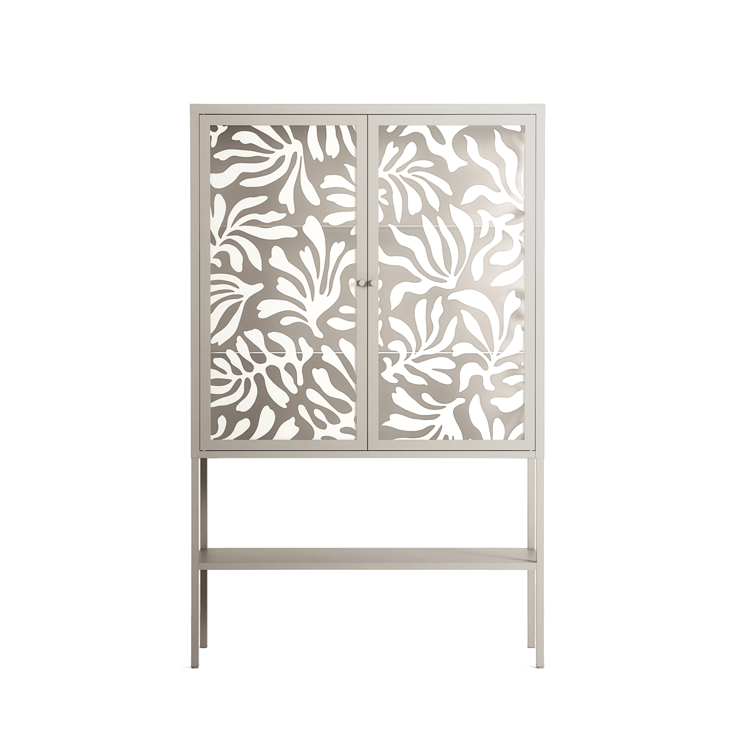 Botanica Offwhite - Loft Cabinet - Amy Suther - Pebble - Overlay Glass