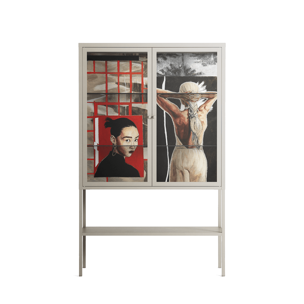 Where We Belong - Loft Cabinet - Sophie Goudman-Peachey - Pebble - Clear glass