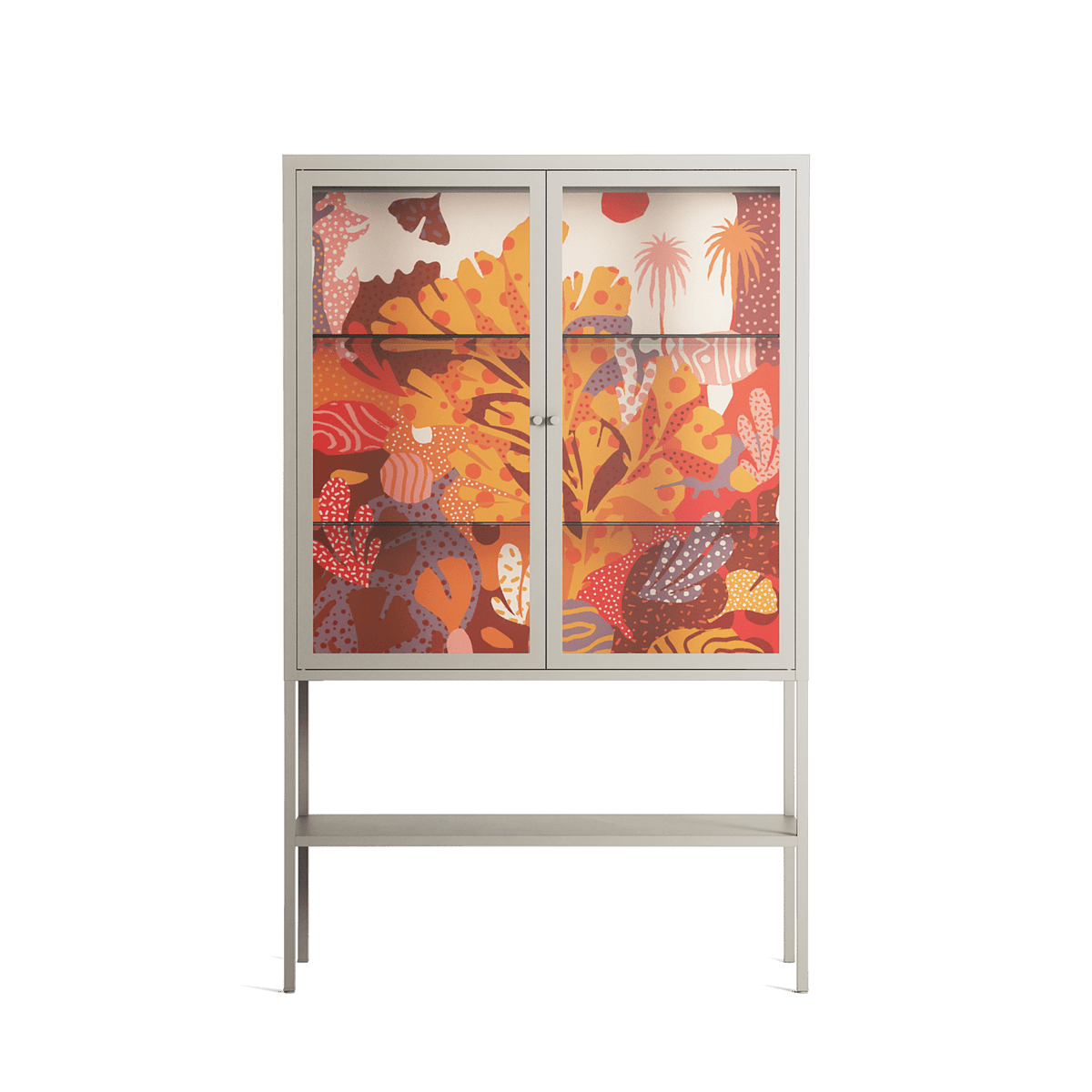 A Bridge Across Time - Loft Cabinet - Nick Liefhebber - Pebble - Clear glass